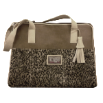 ocelot animal print dog carrier